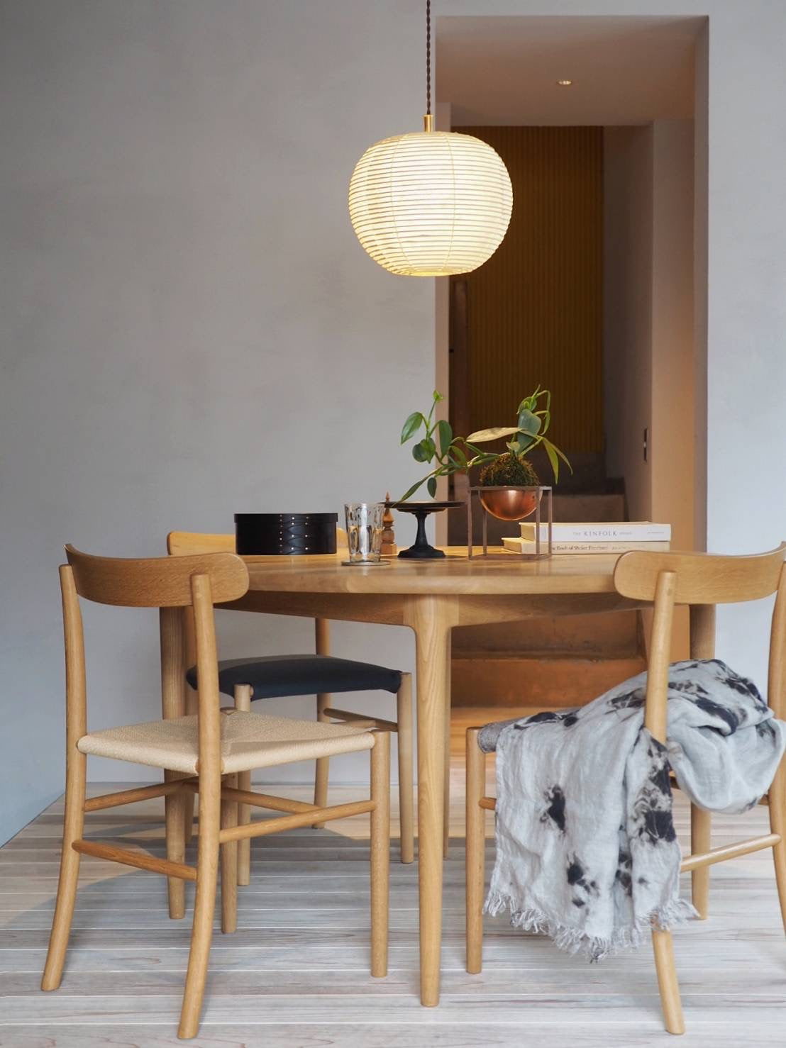 Full Surface Round Pendant light with Japanese Paper Lantern